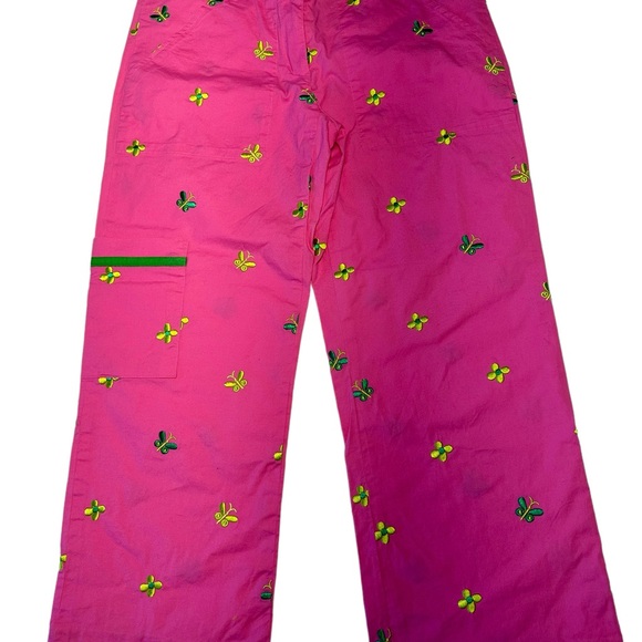 Lilly Pulitzer White label capris in size 2. EUC. Pink with embroidered detail. - Picture 12 of 14